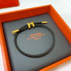 에르메스 24SS 로고  가죽 체인 팔찌 SN950 AGG