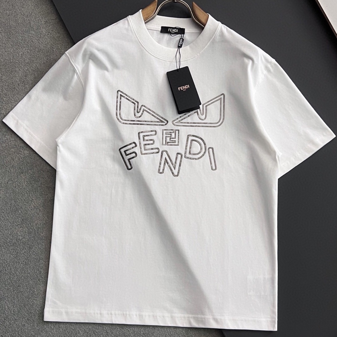 펜디 2025 남성용  반팔티 FD503 YB 2컬러