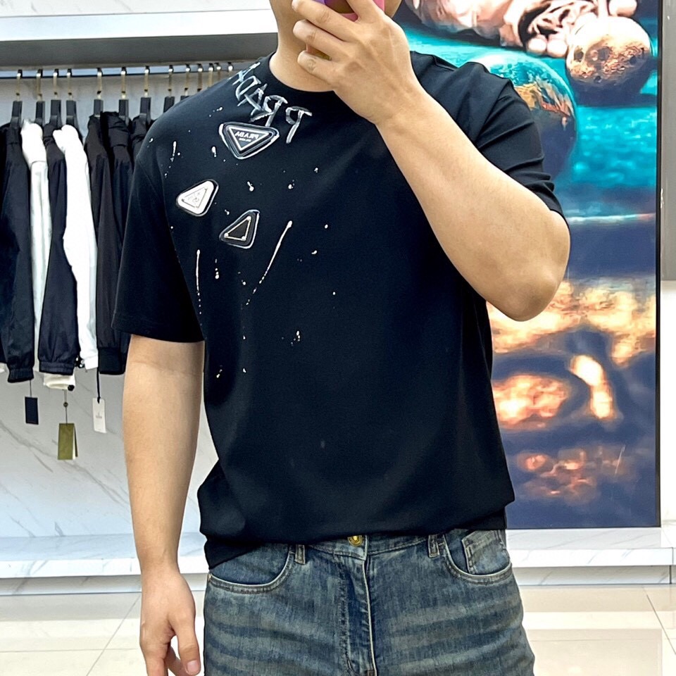 프라다 2025 남성용 반팔티 PD1234 PD