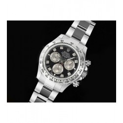 ROLEX 로렉스 롤렉스 데이토나 126509 크로노 블랙/그레이 다이아몬드 다이얼, 메탈밴드