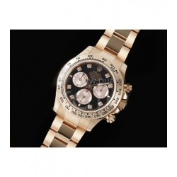ROLEX 로렉스 롤렉스 데이토나 126505 크로노 로즈골드 로즈골드/블랙 다이아몬드 다이얼, 메탈밴드