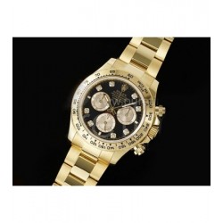 ROLEX 로렉스 롤렉스 데이토나 126508 크로노 옐로우골드 블랙/옐로우 다이아몬드 다이얼, 메탈밴드