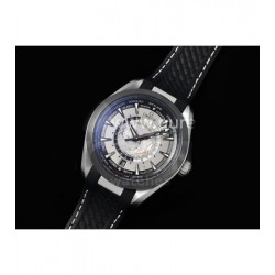 [홍콩명품시계.OMEGA] 오메가 아쿠아테라 GMT 월드타이머 43mm 티타늄 블랙 세라믹 베젤 그레이 다이얼