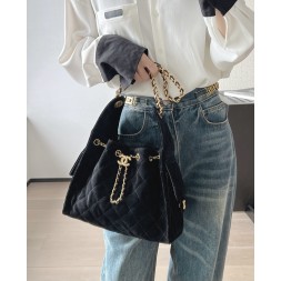 [홍콩명품.CHANEL]샤넬 25 스몰 핸드백 워시드 데님 & 골드 메탈 블랙