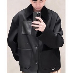 [홍콩명품.LOEWE] 로에베 25SS 로고 레더 포켓 카라 자켓 LE356 HD 2컬러 홍콩명품의류,구매대행,온라인명품