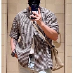 [홍콩명품.BOTTEGA VENETA] 보테가베네타 25SS 로고 패턴  반팔 남방 셔츠 BV118 HD, 홍콩명품의류,구매대행,온라인명품