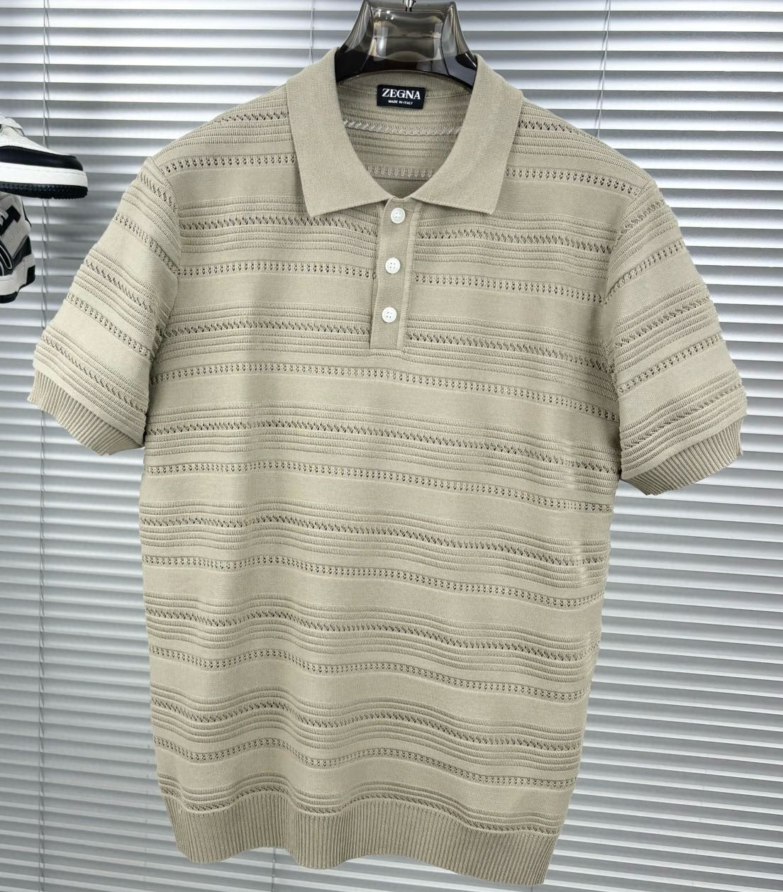 [홍콩명품.ZEGNA] 제냐 2025 남성용 울+잠사 니트반팔티 ZN567 PD  홍콩명품의류,구매대행,온라인명품