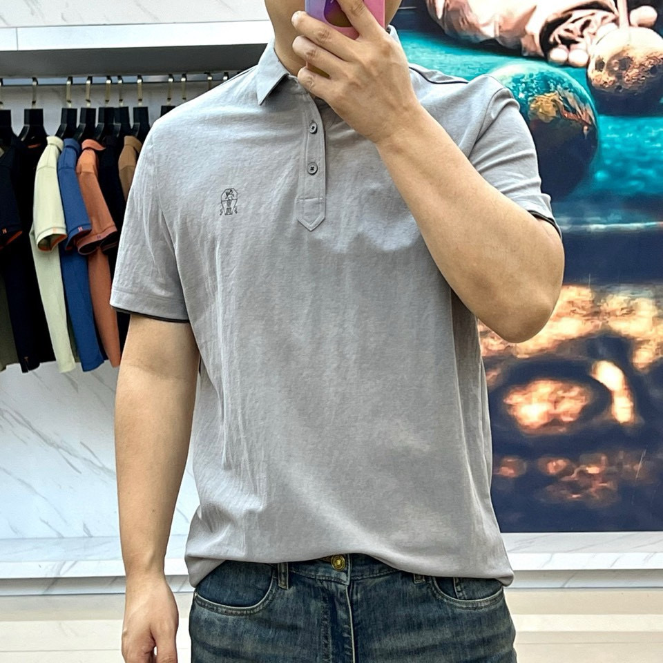 [홍콩명품.BRUNELLO CUCINELLI] 브루넬로 쿠치넬리 2025 남성용 반팔 BL1200 PD 홍콩명품의류,구매대행,온라인명품