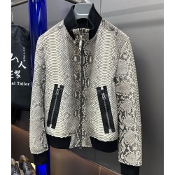 [홍콩명품,TOM FORD] 톰포드 2025 남성용 남성용 천연 아나콘다가죽 뱀피 자켓 TF127 HD 주문제작   (가격문의)
