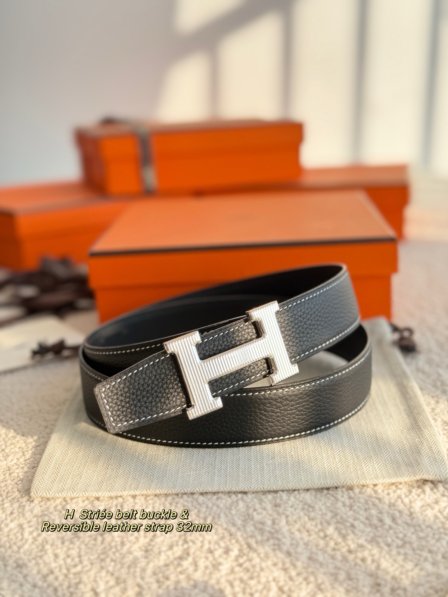 [홍콩명품.HERMES] 에르메스 2026 남성용 가죽벨트 3.8 CM HM019